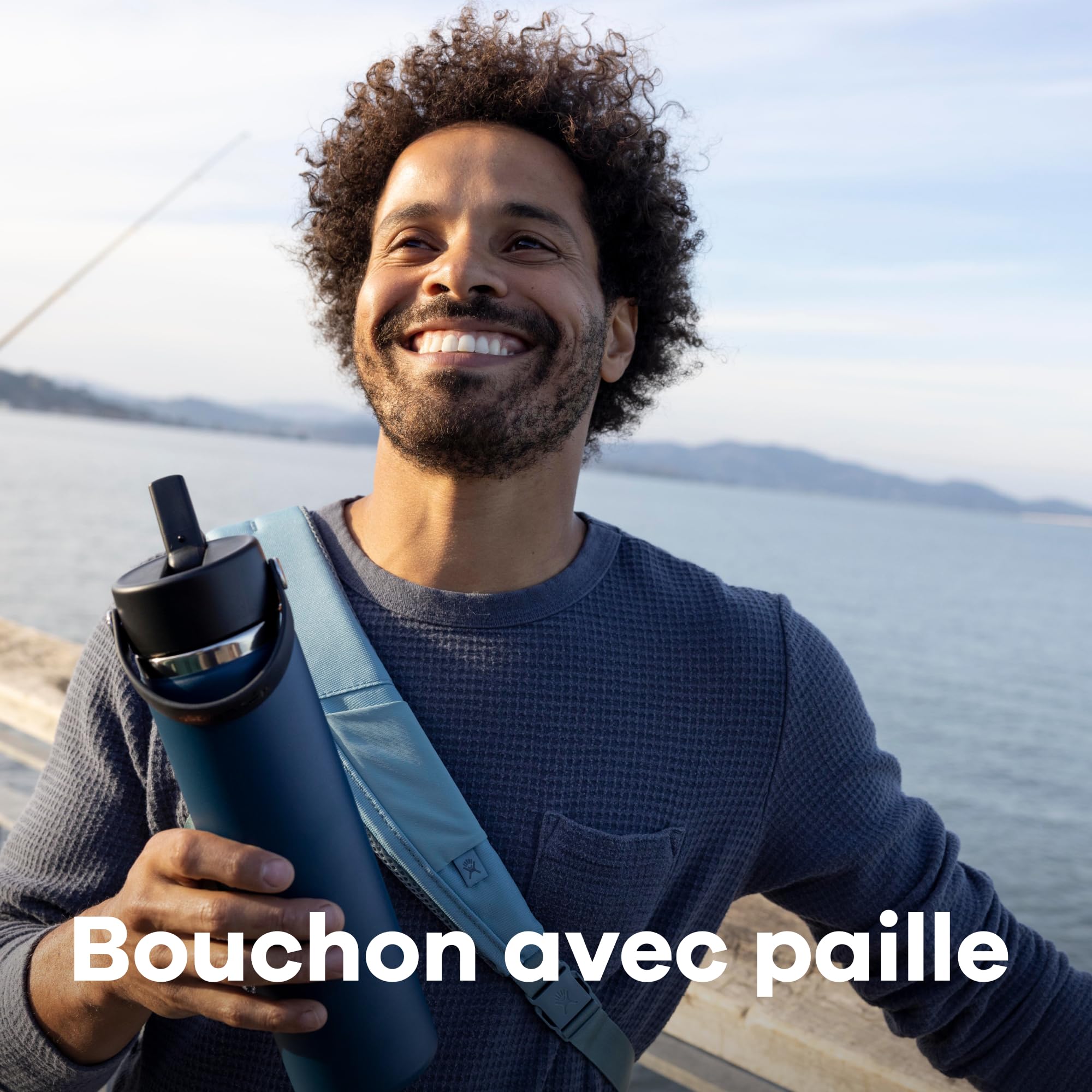 Hydro Flask – Wide Flex Straw Cap 946 ml (32 oz) Bottle – Acier Inoxydable, Paille Étanche, Compatible Lave-Vaisselle – Isotherme Froid 24 h – Large Ouverture, Compatible Glaçons – Beachplum