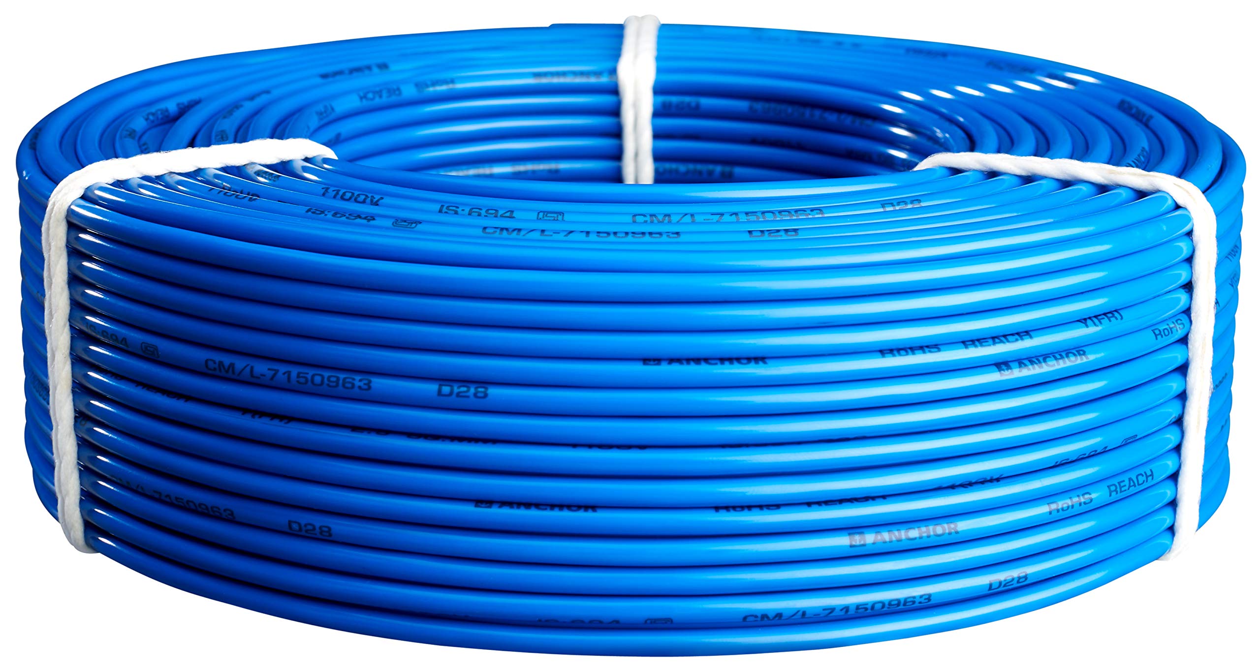 Anchor by Panasonic Advance FR Electric Wire | 4 sq mm PVC Insulated Copper Wire for Home Wiring | 90 Meter Electric Wire Cable for Industrial and Domestic Connections (Blue, 27426BU)