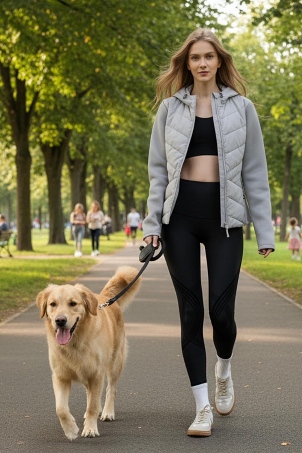 Orolay Women's Quilted Puffer Jacket Lightweight Patchwork Sleeves Coat Hooded Zip Up Jacket for Outdoor, Hiking - Image 2