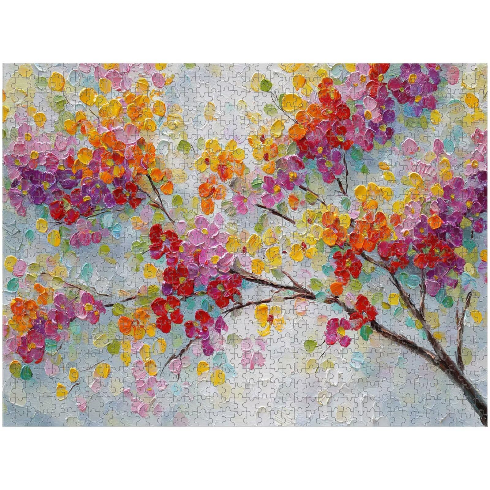 1500 elementów, puzzle dla dorosłych, kolor i drzewo, wytrzymałe drewniane puzzle 1T#217