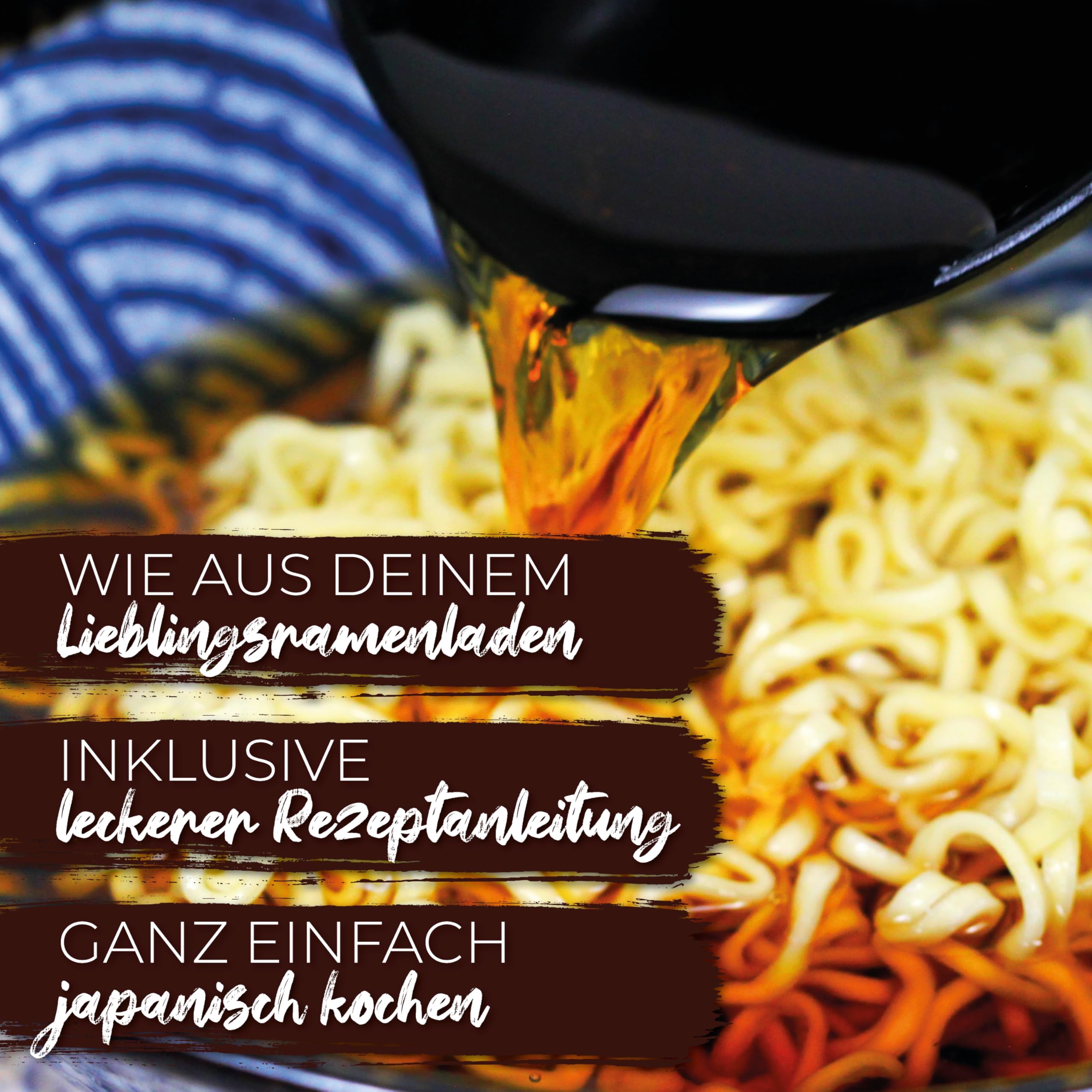 Ramen Kochset für japanische Nudelsuppe – für 8 Portionen, 6-teilige DIY Ramen Box, inkl. Anleitung für Shoyu Ramen, Geschenkidee, auch für Einsteiger