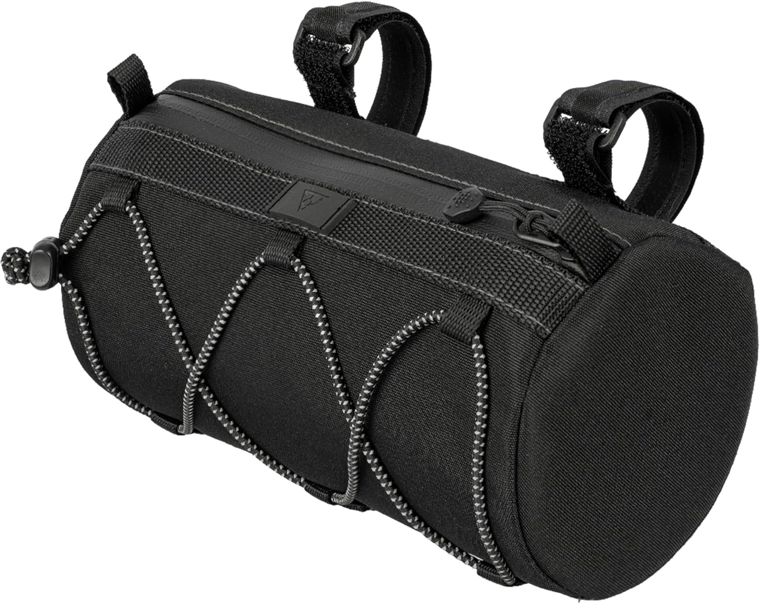 Topeak Tubular BarBag Slim – 1.5L Compact Handlebar Bag, 600D Polyester, Reflective Elastic Cord, Zipper Access, Lightweight 128g, Fits Front Lights (TC3708B)
