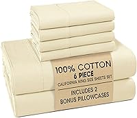 Vista 101 de Casa Platino Juego de sábanas tamaño Queen – Sábanas 100% algodón tamaño Queen refrescantes con 4 fundas de almohada, sábana bajera de bolsillo