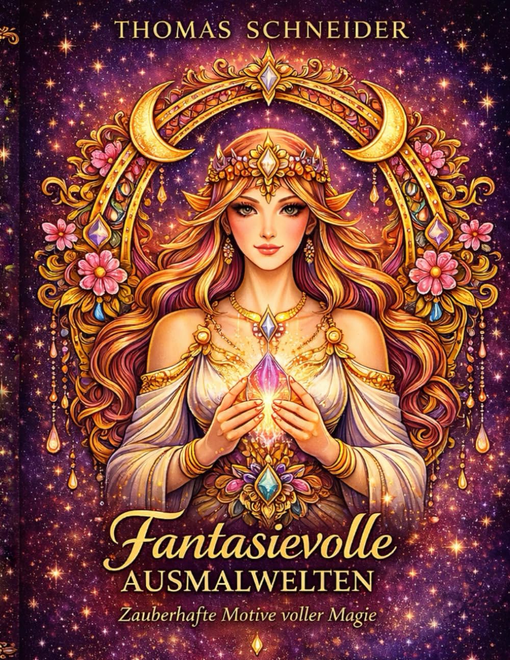 Fantasievolle Ausmalwelten: Malbuch: Tauche ein in eine Welt voller Magie, Eleganz und kreativer Entspannung.