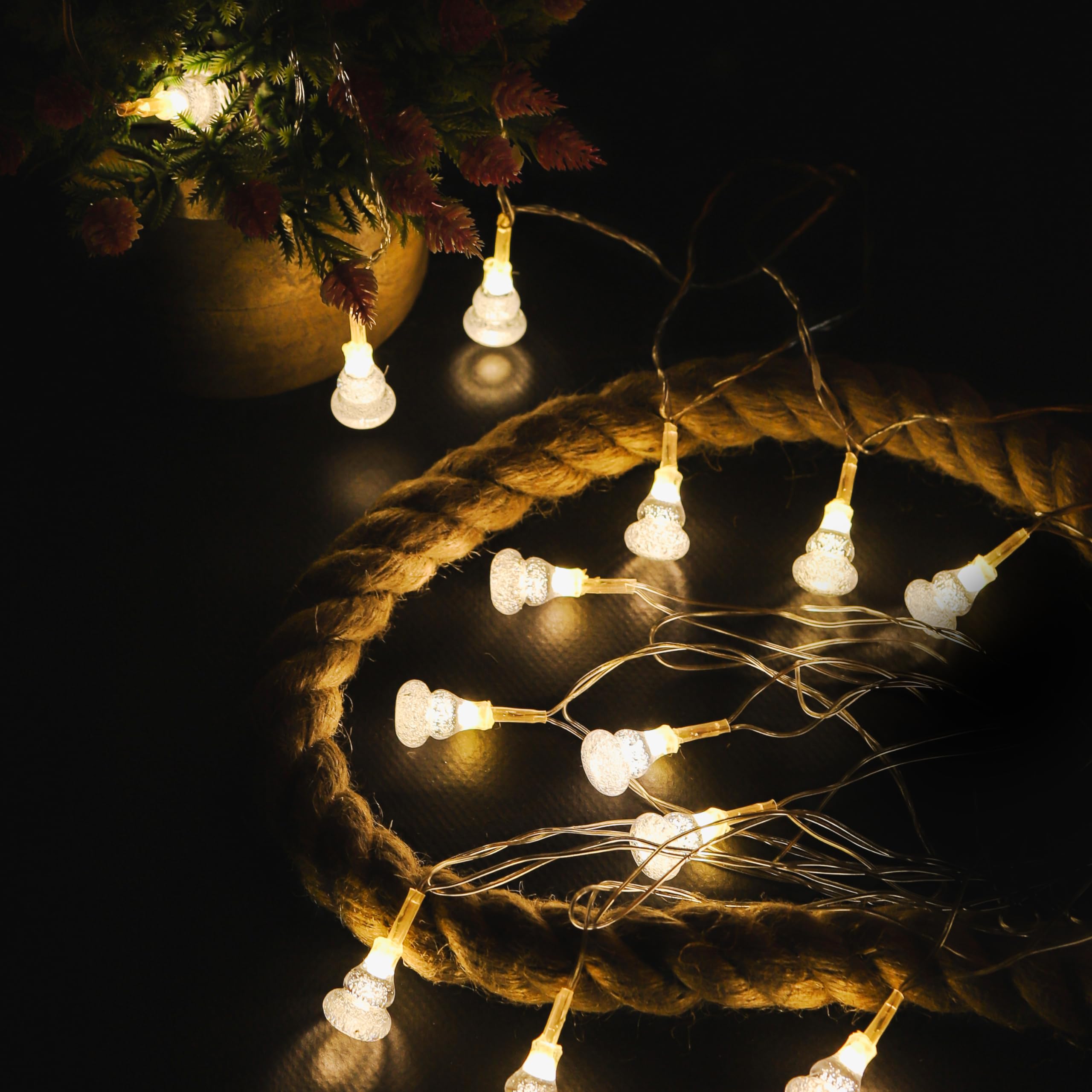 Lexton Fairy 14 Snow Ball Shape LED String Light | 14 LED, Plug Sourced, 4 Meter Long | Suitable for Diwali, Birthday, Festival, Wedding, Party, Patio, Lawn, Restaurants (Pack of 1, Warm White)-image-36