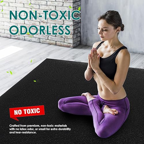 Miniatura 8 de Large Exercise Mat, 8' x 6'8' x 4'6' x 4' Extra Durable Workout Mats for Home Gym Flooring, High-Density Gym Mats Cardio Mat for Jump Rope, MMA,