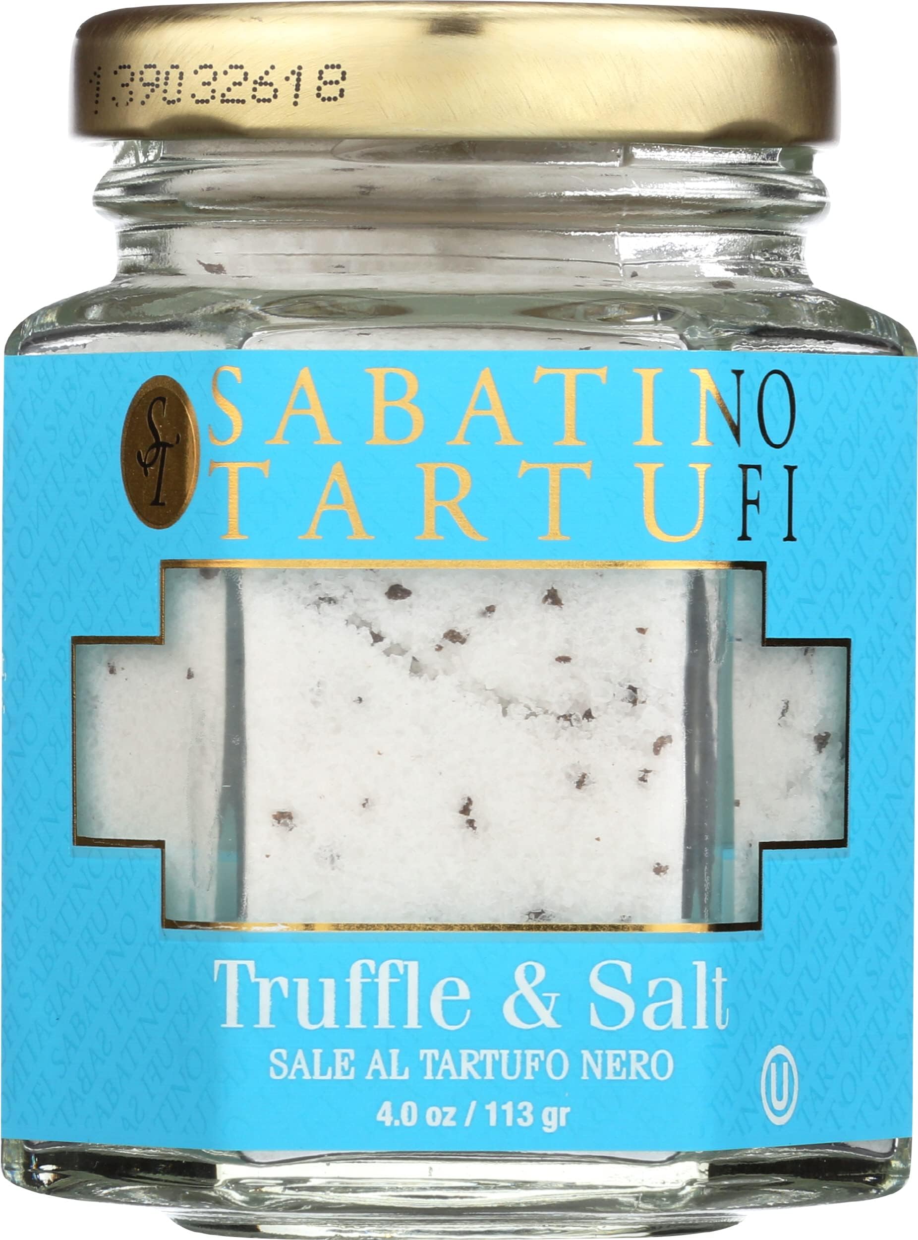 Truffle Salt Seasoning, All Natural Gourmet Sicilian Sea Salt with Black Truffles, 113 Gr