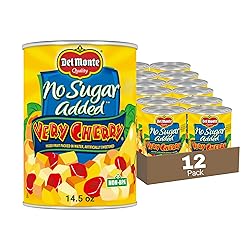 Del Monte Very Cherry No Sugar Added Mixed Fruit in Water, 14.5 oz. Can (pack of 12)