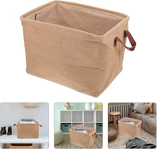 Miniatura 7 de Alipis 1 cesta de almacenamiento de yute de tela, cesta de almacenamiento de juguetes, organizador de almacenamiento de juguetes para niños,