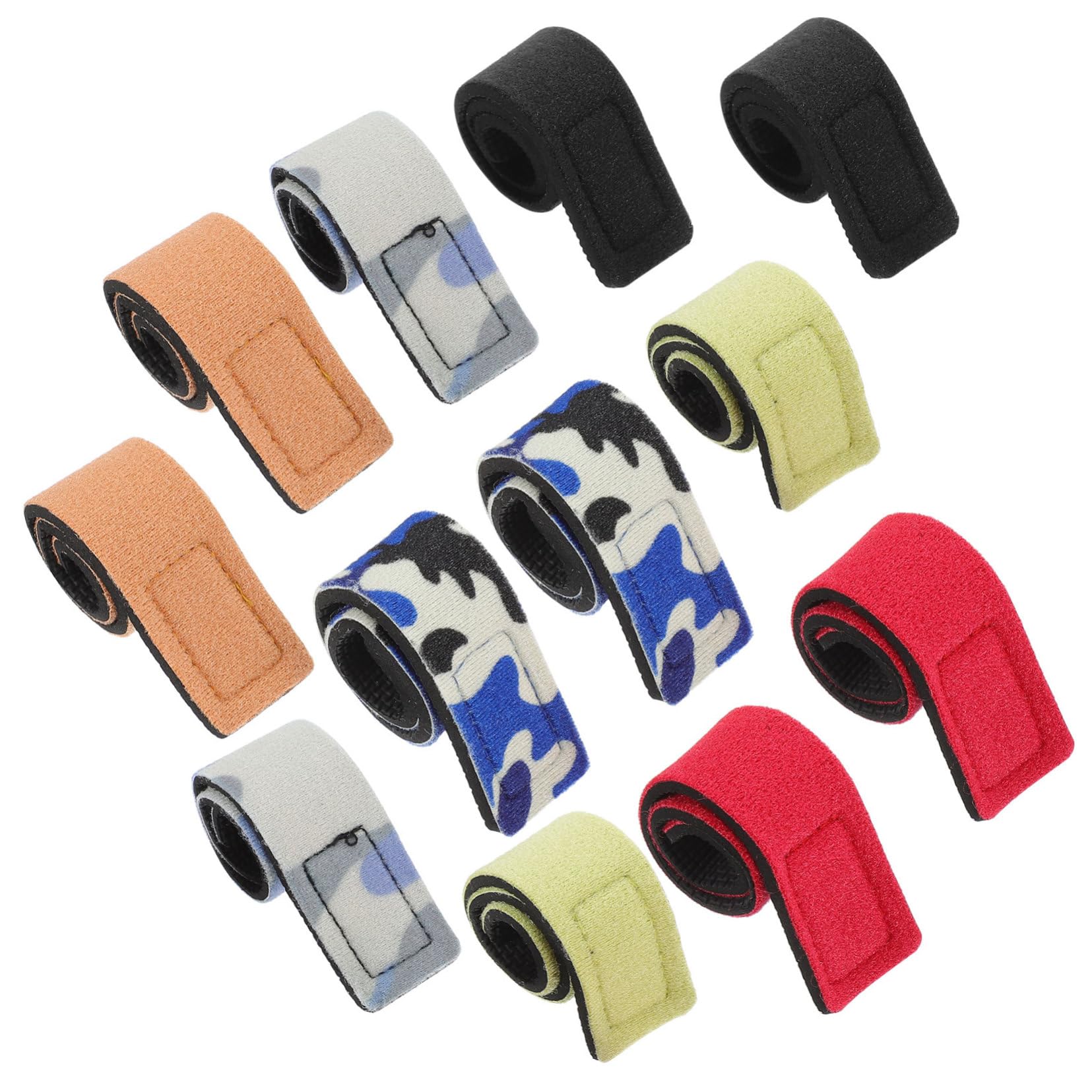 Toddmomy 12pcs Fishing Rod Straps Fishing Pole Sleeves for Secure Transport Blend for Casting Fly Rods Lightweight Easy to Store Multiple Colors