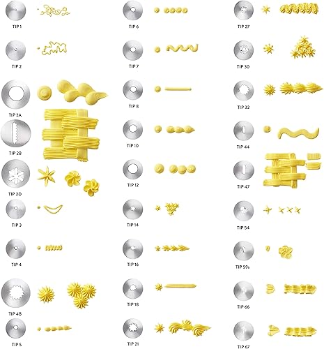 Miniatura 6 de Wilton Juego de moldes antiadherentes ajustables con letras y números, juego de 10 piezas, acero y 55 piezas de suministros para tartas, juego de
