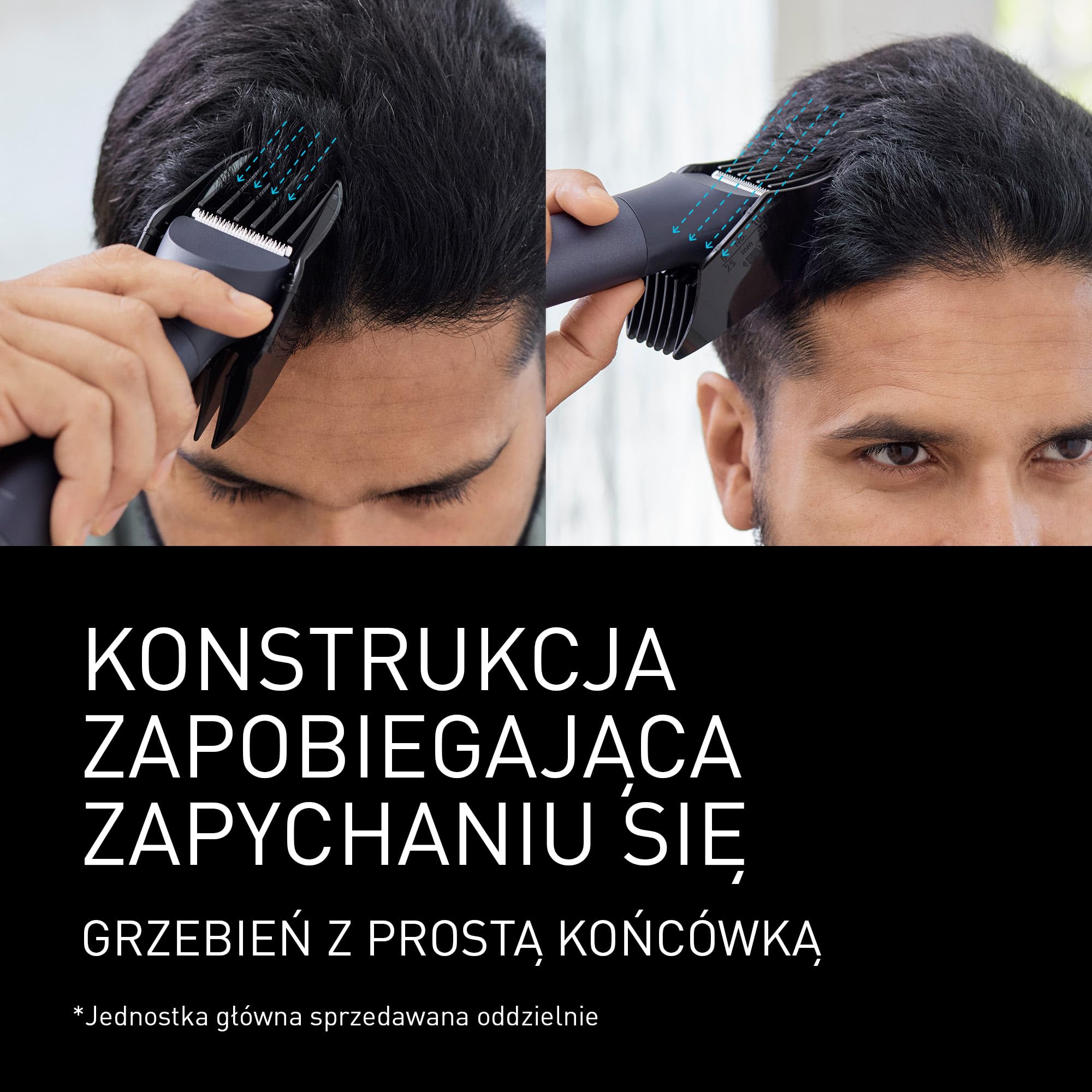 Panasonic ER-CHC1-A301 MULTISHAPE [Modułowy System Do Pielęgnacji Osobistej] Zestaw do Strzyżenia Włosów, Jednostka Główna i Głowica do Strzyżenia, 15 Ustawień Długości, 4 Nasadki, Czarny