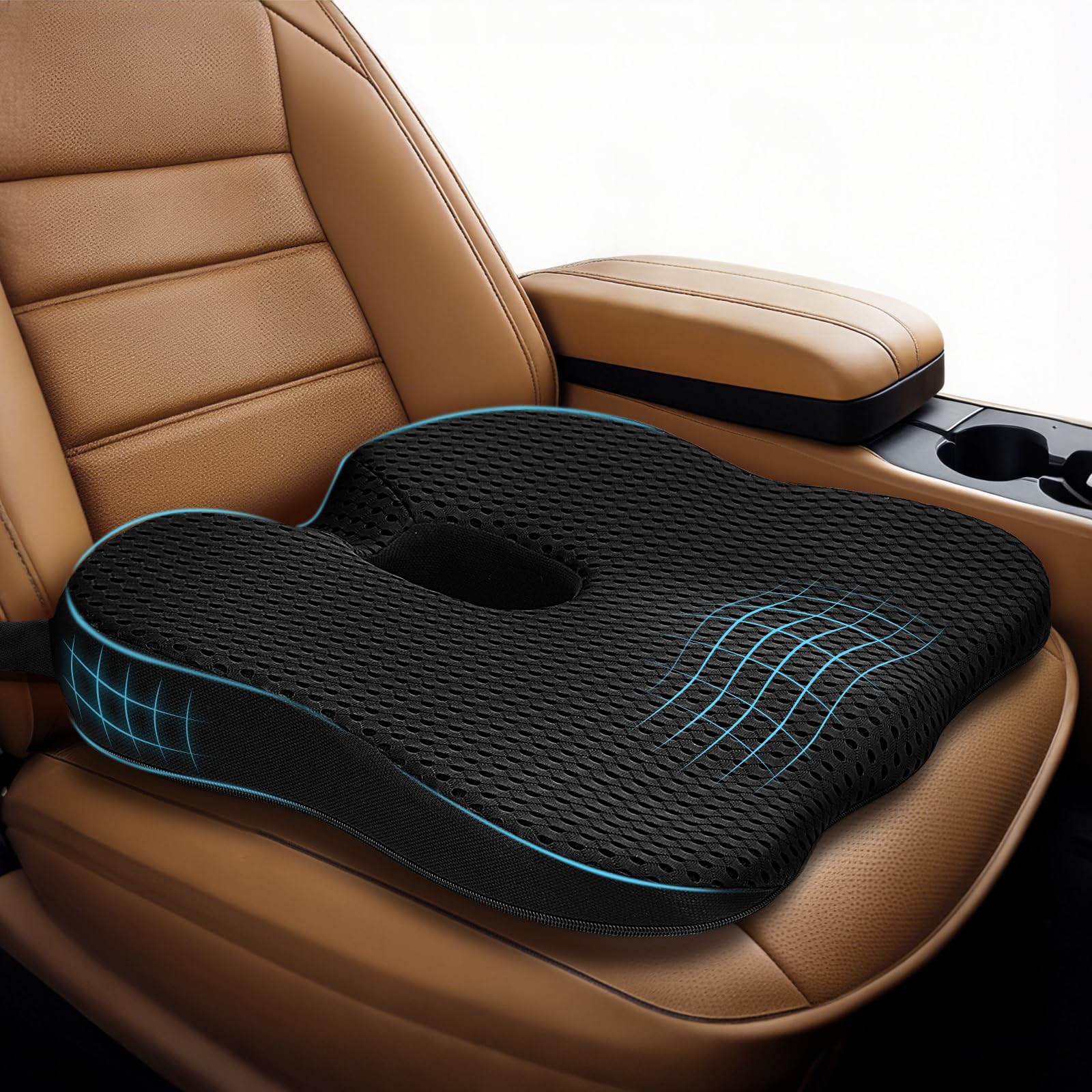 Cuscino Per Sedile In Memory Foam, Cuscino Ortopedico Per Alleviare Il Dolore Seggiolino Auto Sedia Da Ufficio 86979683 - Foto 7