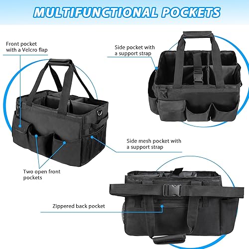 Miniatura 3 de Organizador de limpieza con asa, bolsa de limpieza, bolsa grande para casa, suministros de limpieza de automóvil, bolso de limpieza con correas