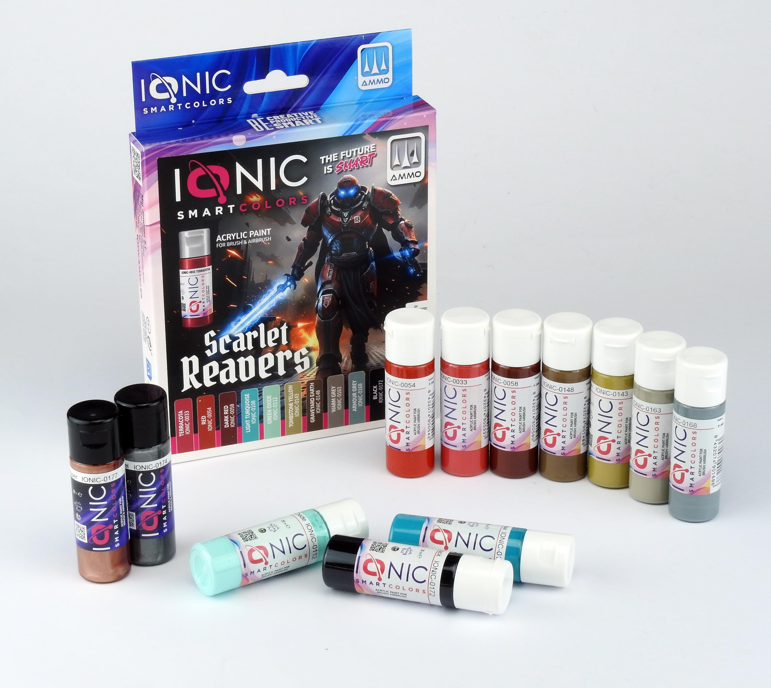 Mig Jimenez IONIC Smart Colors Mystische Krieger Set - 12 Acrylfarben für Wargames - IONIC-0516