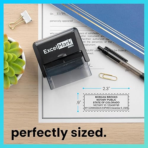 Miniatura 4 de excelmark Self Inking Notario selloColorado