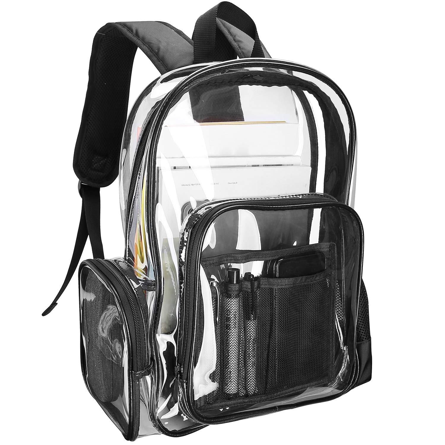 ProCaseHeavy Duty Clear Backpack, See Through Backpacks Transparent Clear Large Bookbag