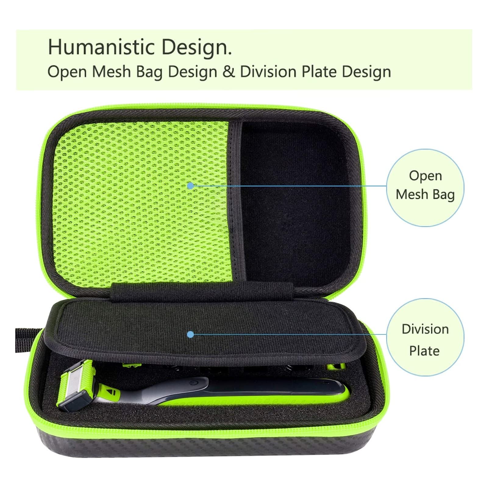 QANYEGN Electric Shaver Trimmer Travel Cover, Trimmer Hard Water Proof Storage Case - Image 3