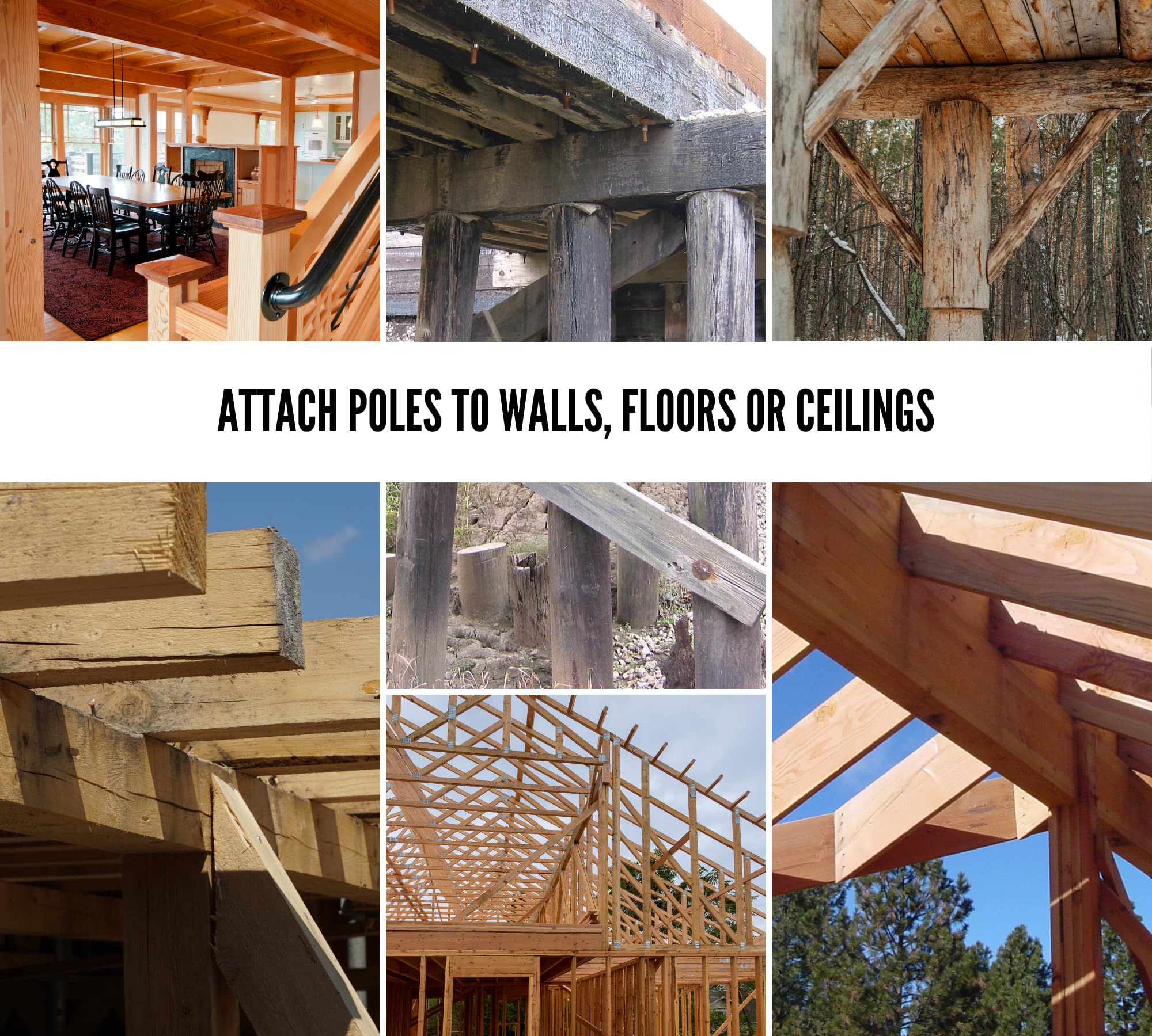 Supporti A U Per Travi In Legno - 4 Pezzi Zincati Per Recinzioni, Pergolati E Paletti Da Giardino