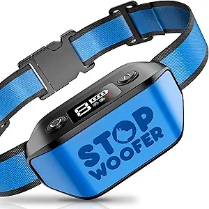 New 2025 No Shock Dog Bark Collar for Small Medium Large Dogs-Smart Chip Adjusts to Stop Barking in 1 Minute-Highly Effective Vibration and Sound Stops Barks Fast with No Pain-Safe Blue