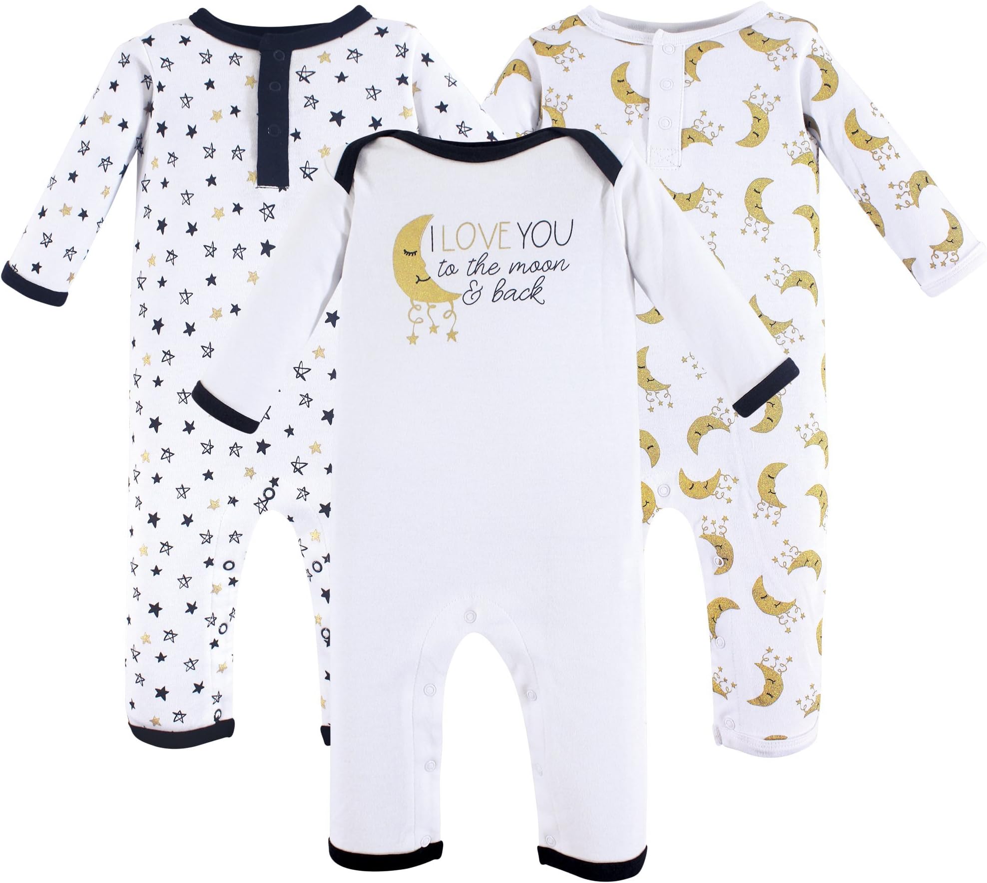 Yoga SproutBaby Girls Cotton Union Suit Romper (pack of 3)