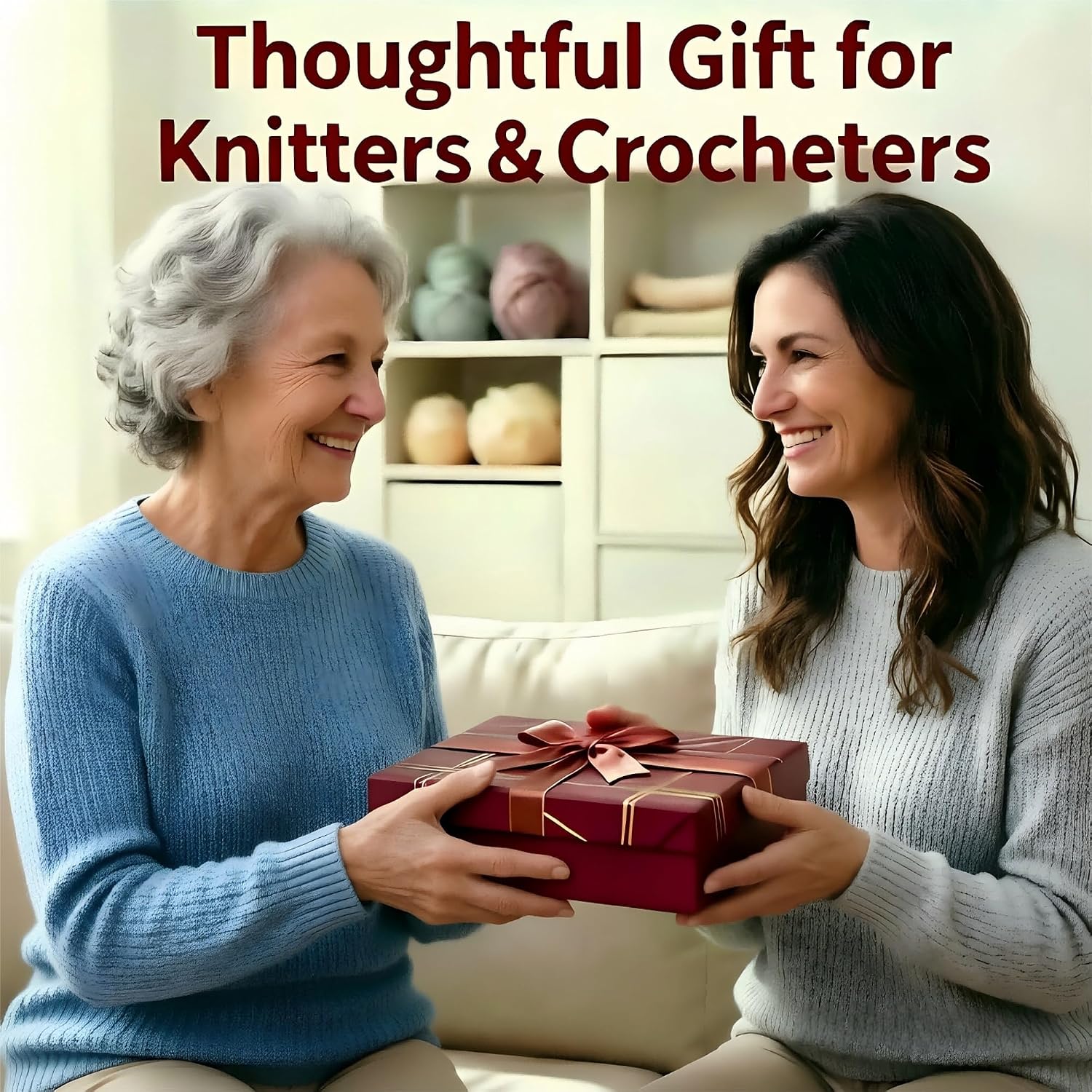Wooden Yarn Holder for Crocheting & Knitting, Quick-Assembly Yarn Spinner