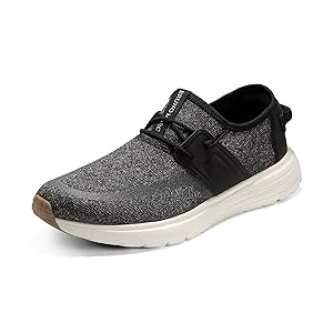 Bruno Marc Scarpe Casual Slip - on da Uomo Mocassini da Uomo in Maglia Comode Scarpe Leggere, Size 43, Nero, BMUMLS2510