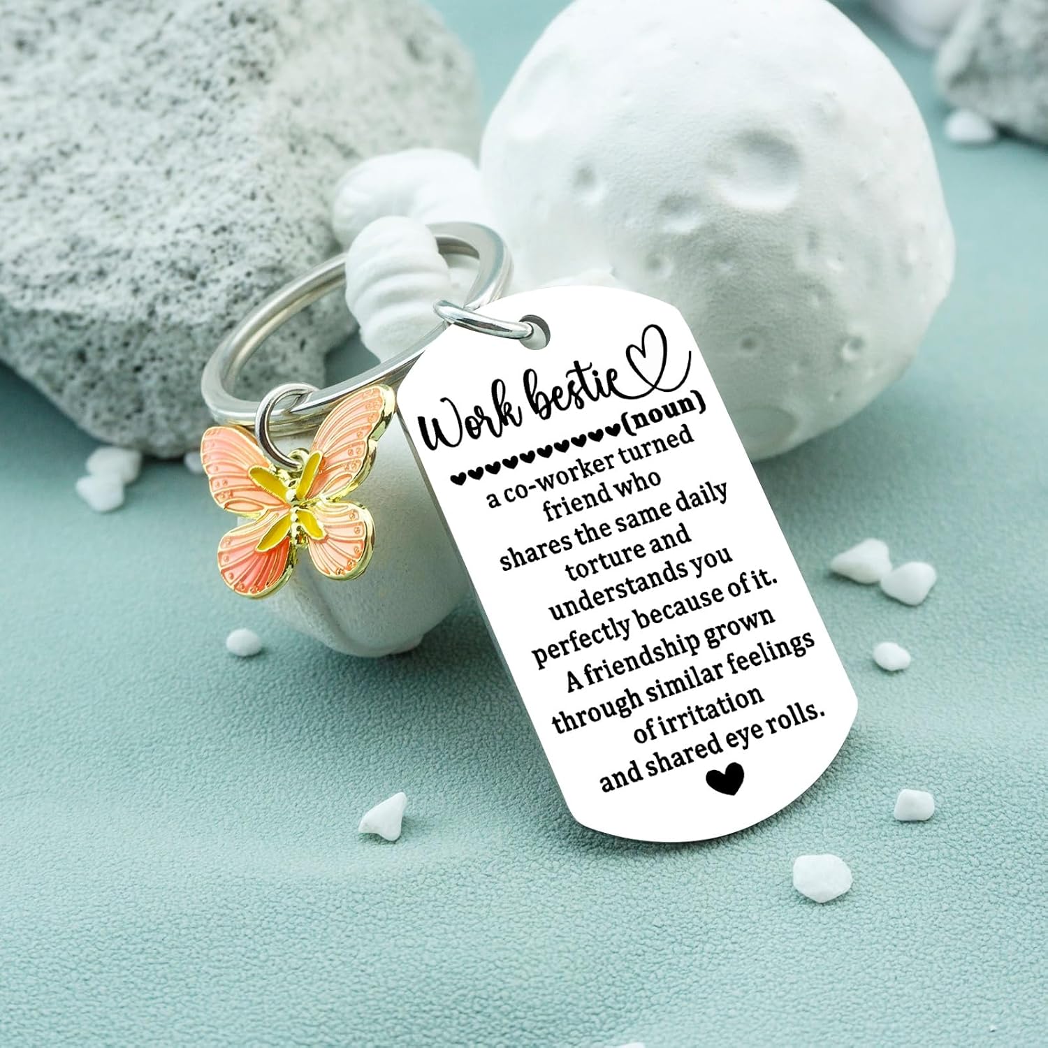 Valentines For Coworkers Co worker Gifts For Women Keychain Friend Coworker Leaving Gifts Work Besties Gift For Friends Boss Lady Best Friend Appreciation Gift For Coworkers Retirement - Image 3