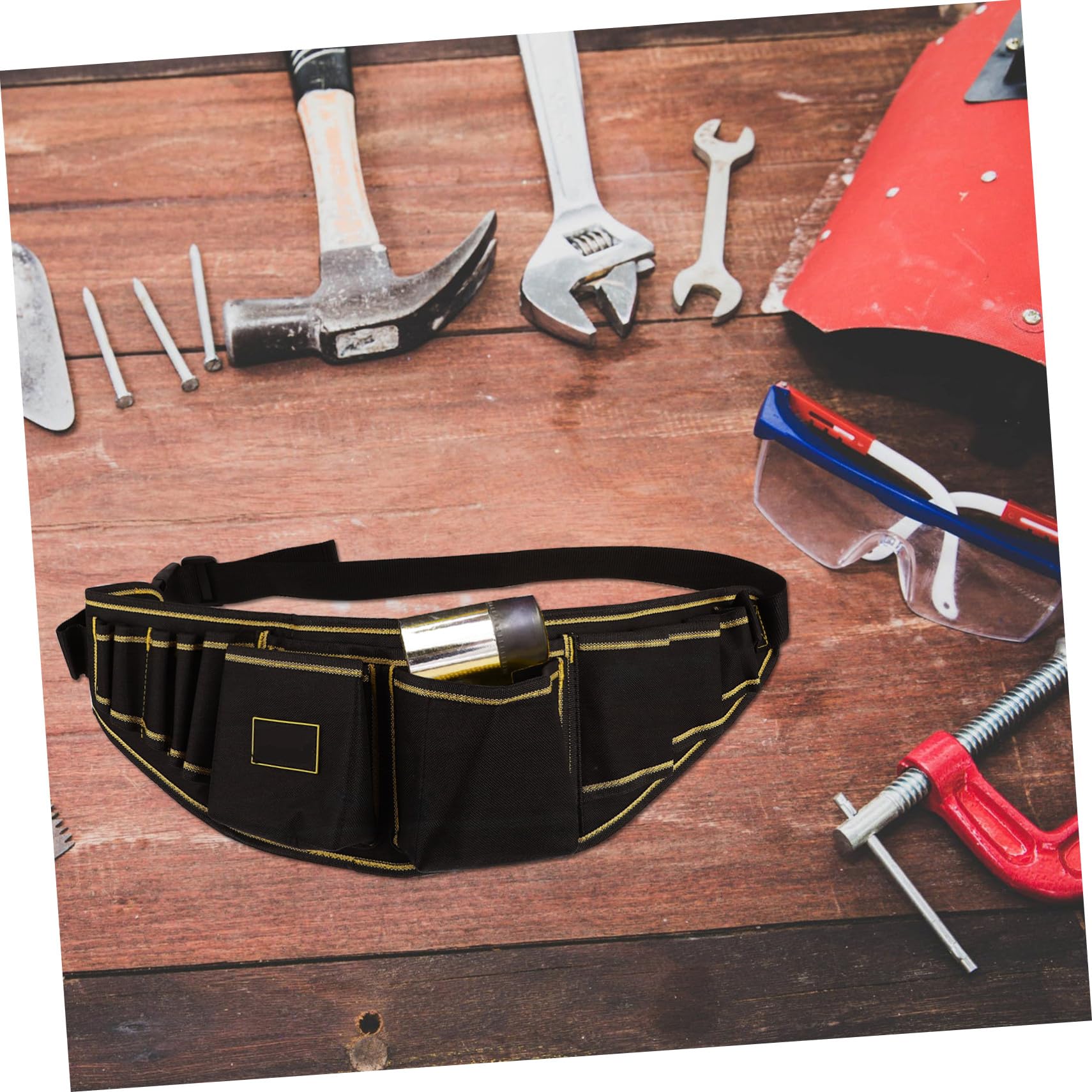 DOITOOL 2piezas Bolsa De Herramientas De Electricista Multi-funcional Cinturón Organizador De Herramientas Oxford Resistente Para Mantenimiento y Construcción