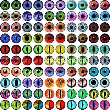 100PCS Dragon Eyes Glass Cabochon for Clay Doll Making Sculptures Props Craft DIY Findings Jewelry Making 6MM