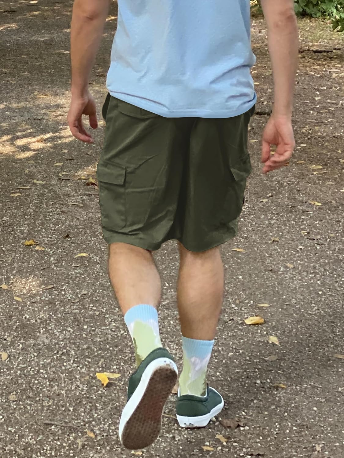 TACVASEN Men's Cargo Short 6 Pockets Comfortable Twill Cotton Elastic Waist Causal Work Shorts - Image 3