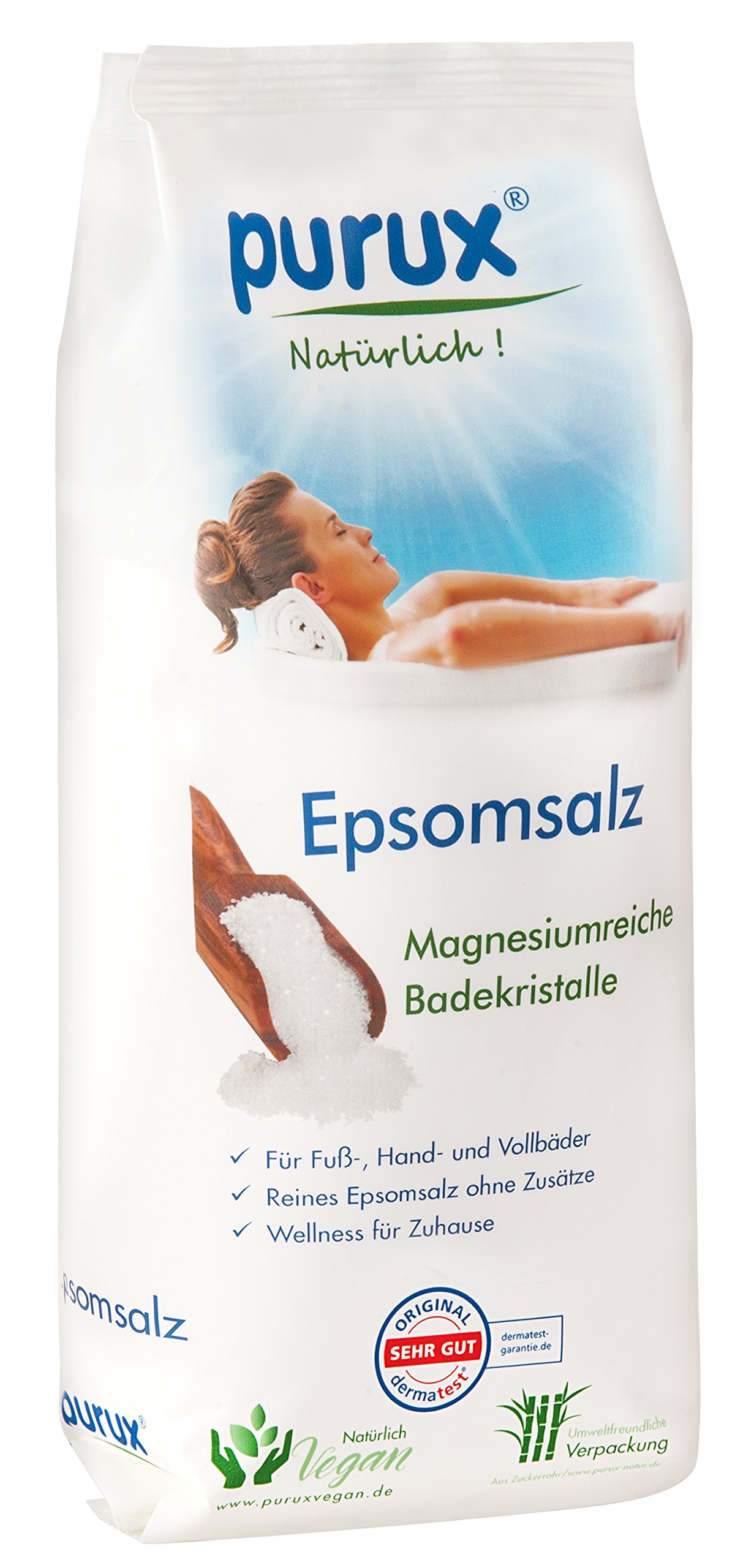 Magnesiumsulfat Badesalz Bittersalz 5,1kg Epsom Salz Lebensmittelqualität, Food Grade