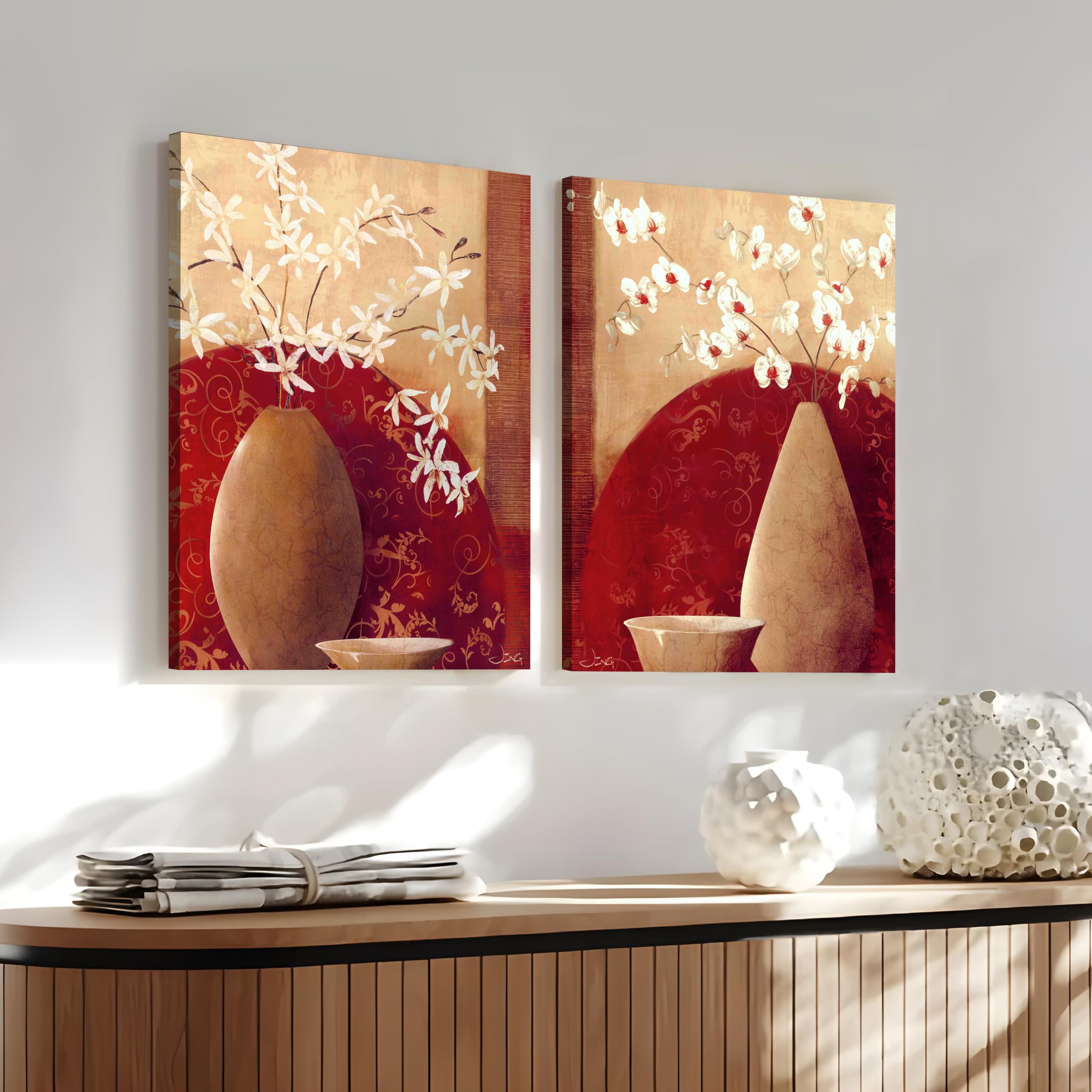 Boho Canvas Art Set - 2 Abstract Wall Paintings -21 Boho Canvas Art Set - 2 Abstract Wall Paintings -21