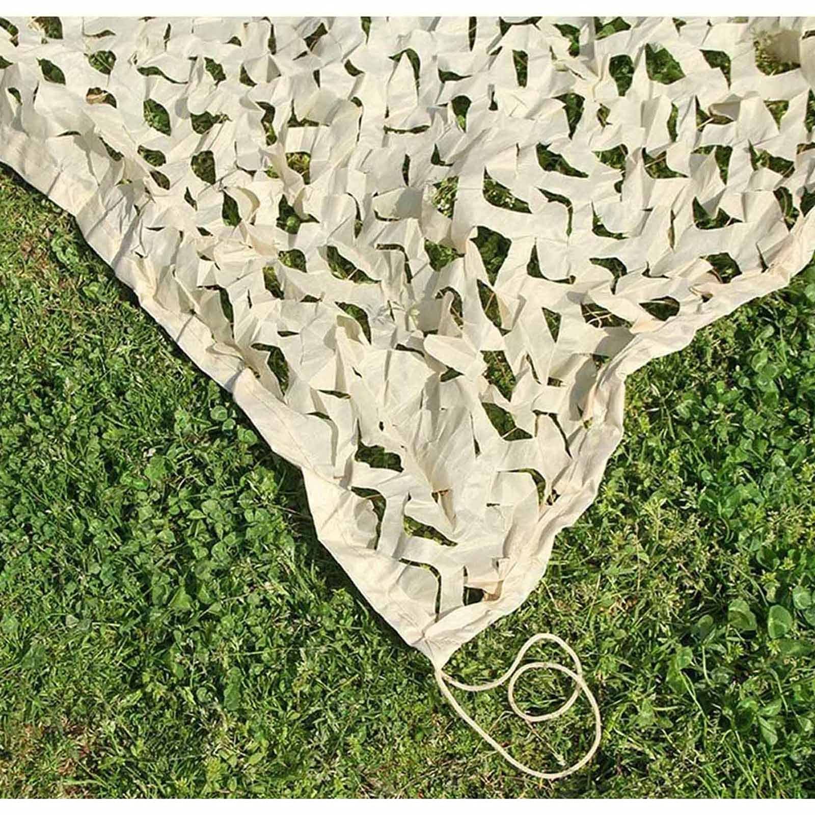 Red De Camuflaje Beige 2/4/5/6/8m, Malla De Protección Solar, Sombra Caza Exterior Reforzada, para Militares, Camping, Decoración De Jardín, 4x6m (13 * 19.7ft)