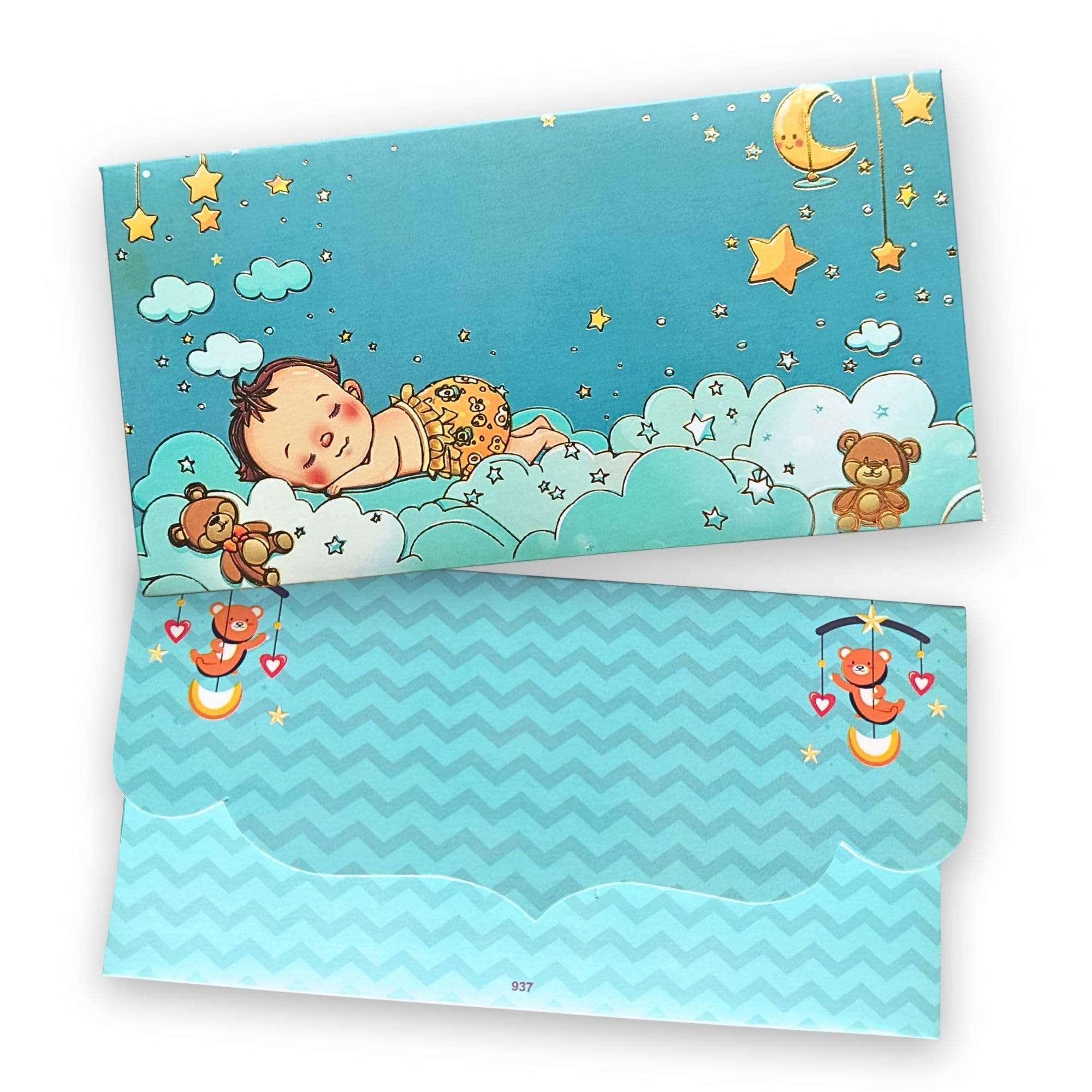 PAPER BEING 10 Pcs Blue Kids & Baby Designer Shagun envelopes for gifting money, Sagun Lifafa | Fancy Shagun envelope for Cash Money | For Kids Gift, Wedding, Baby Shower-image-35