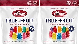 Albanese World's Best True to Fruit™ – American Favorite Fruits Gummies, 25oz Bag of Candy (Pack of 2)