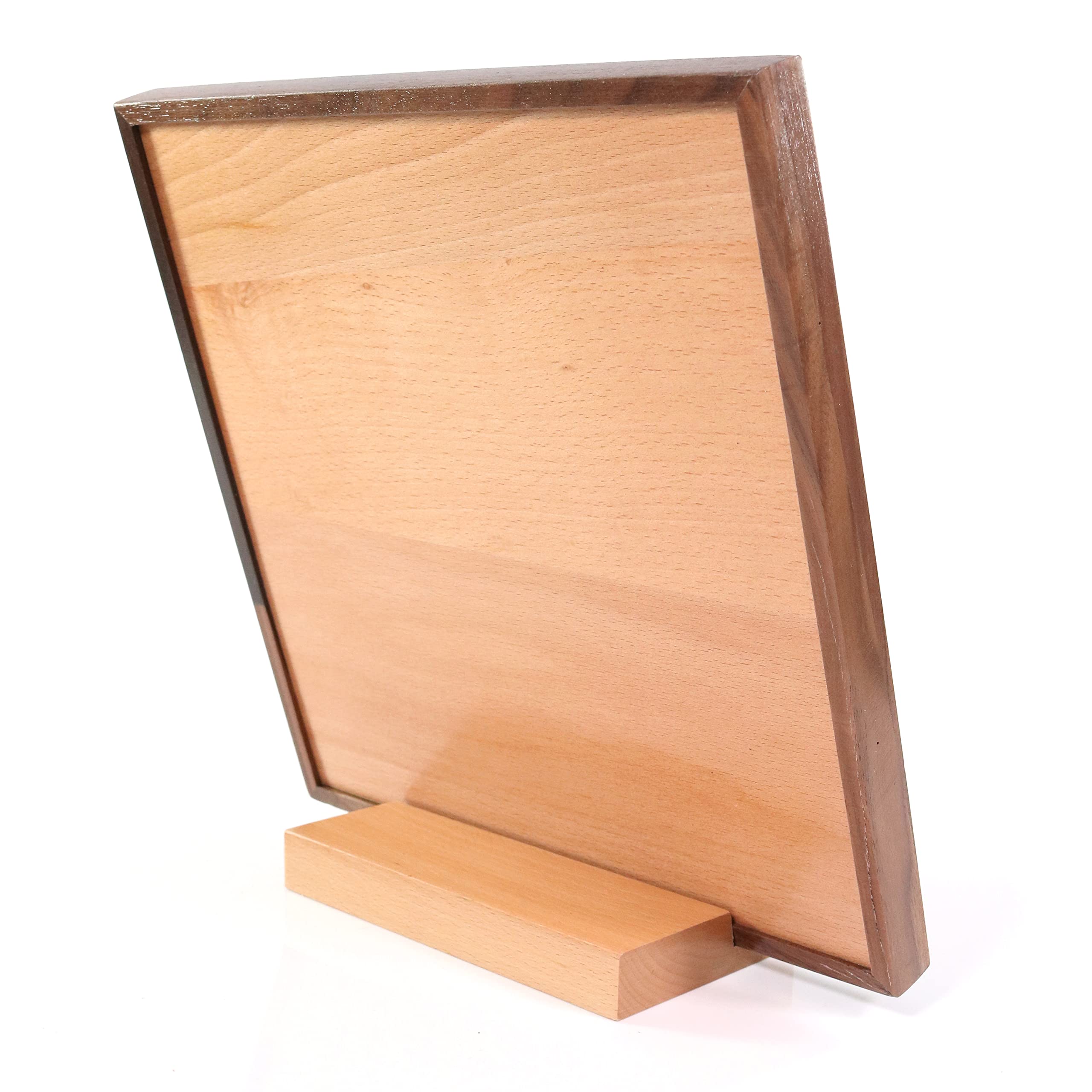 Blocking Board - Set di blocco per filati in bambù naturale e legno di noce nero, 28 cm, per lavorare a maglia, uncinetto e realizzare quadrati per nonne