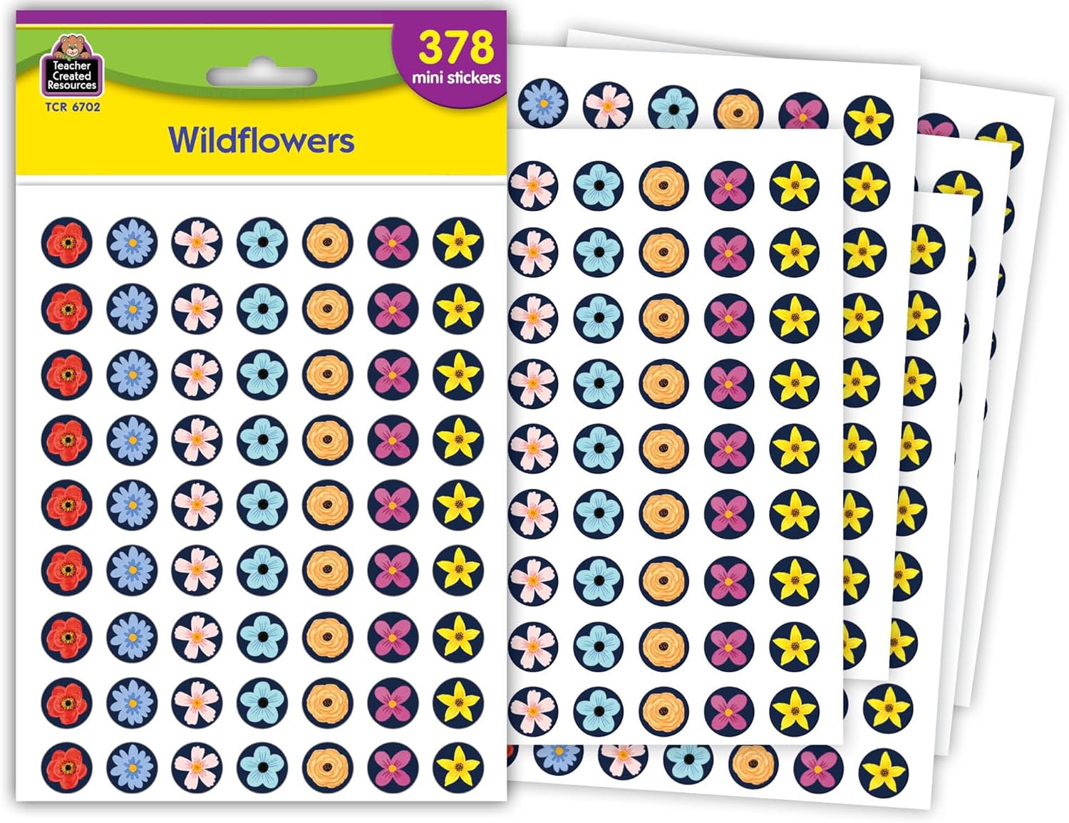 Teacher Created Resources Wildflowers Mini Stickers (TCR6702)