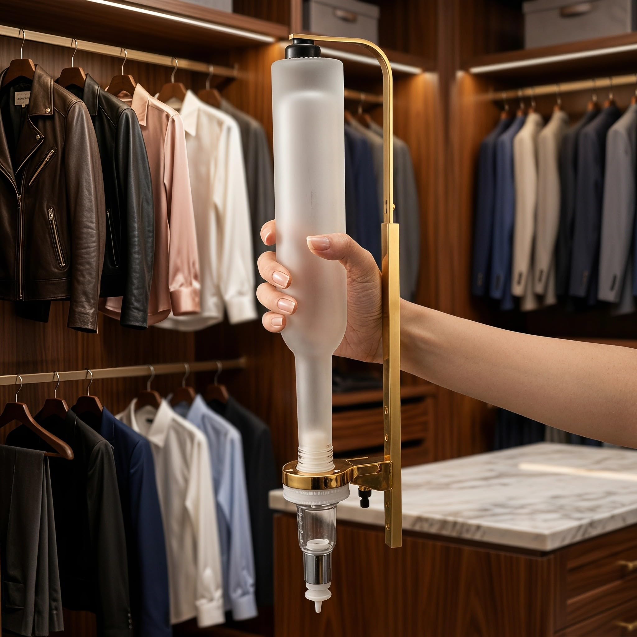Extracteur de parfum : flacon en verre dépoli de 200 ml avec