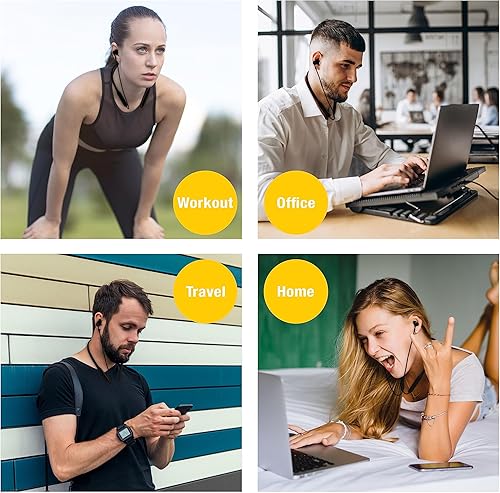 Miniatura 5 de HomeSpot Neckband Auriculares inalámbricos aptX Auriculares Bluetooth 5.1 de baja latencia Qualcomm® CVC™ para gimnasio, correr, juegos y reuniones