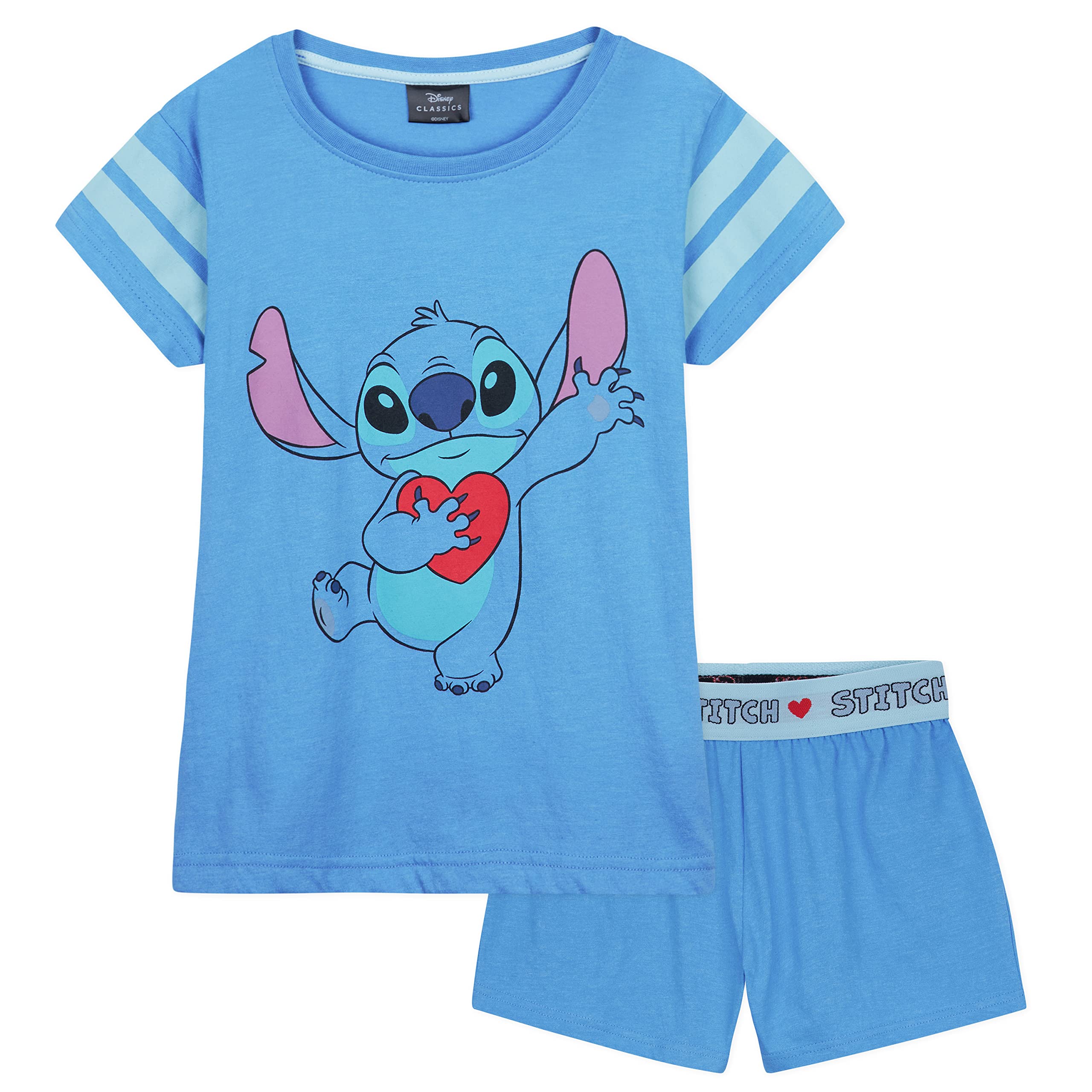 Disney Pijama Niña Stitch Winnie The Pooh, Pijamas Cortos para Niñas 4-14 Años