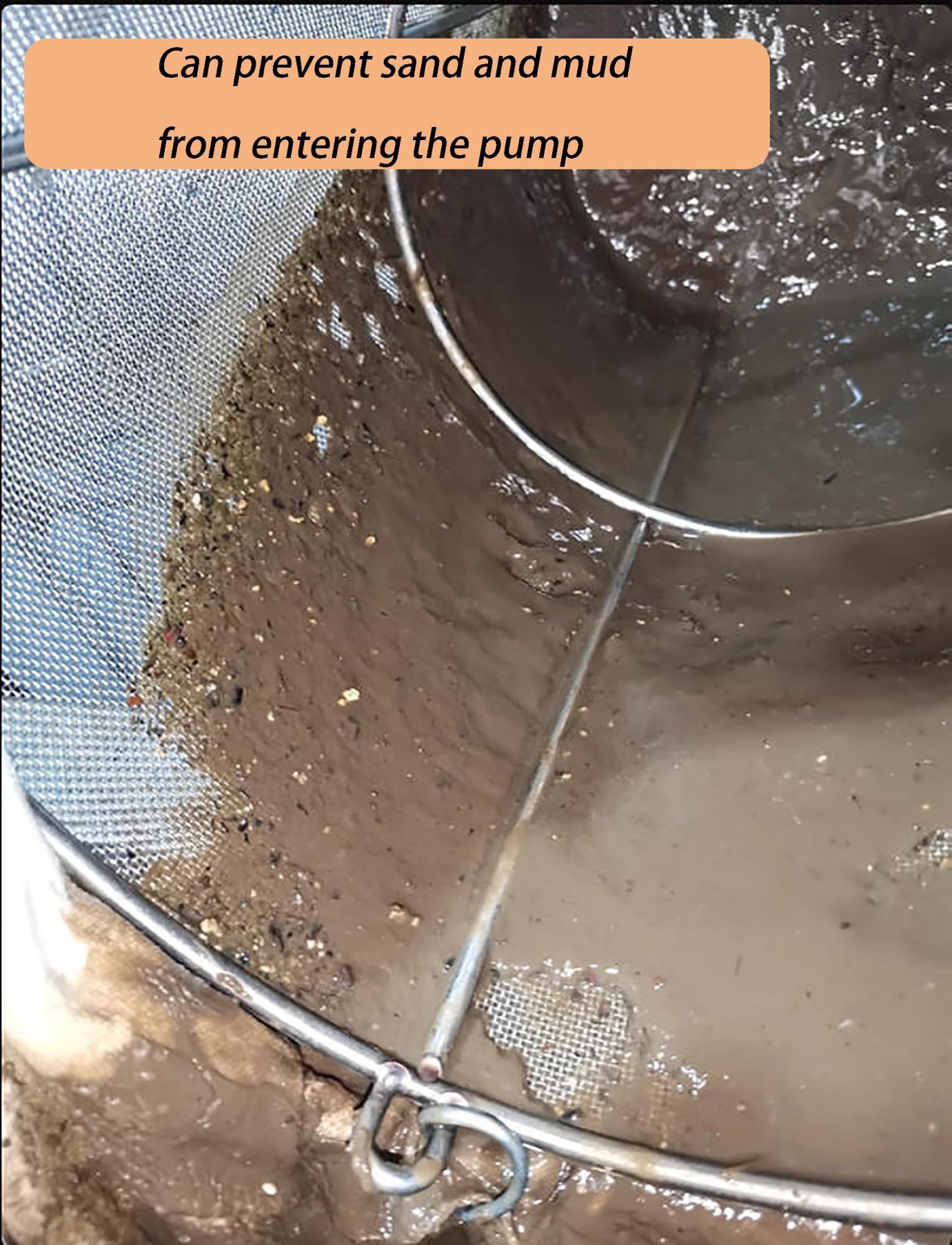 Jaula de filtro de admisión de bomba, protector de bomba de agua de malla de acero inoxidable, cubierta resistente a la corrosión para aplicaciones domésticas e industriales