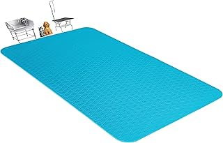 Ð¡omfortable Pet Grooming Mat | Padded Mat for at-Home Grooming Dogs and Cats | Bathing Mat for Pets, 31Ã—19 Inch, Sky-Blue