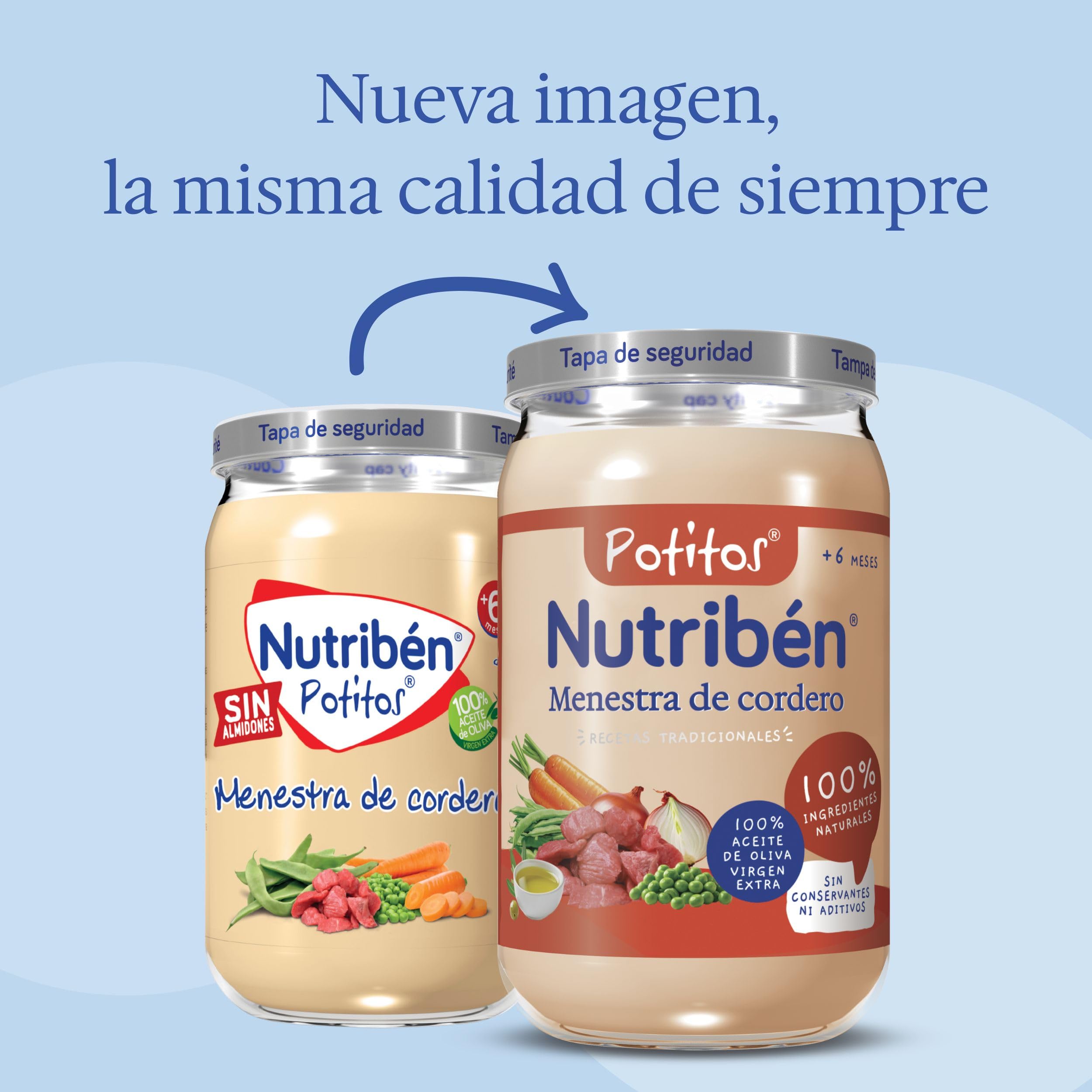 Nutribén Potitos De Menestra De Cordero Pack 6 x 235g Desde los 6 Meses