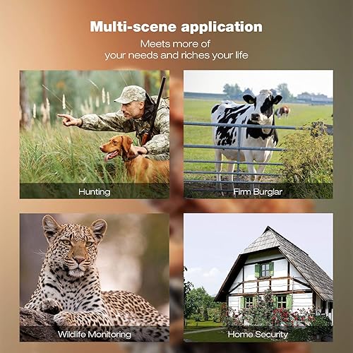 Miniatura 3 de Paquete de 2 cámaras de sendero de 16 MP 1080P cámara de caza con visión nocturna activada por movimiento impermeable para monitoreo de vida