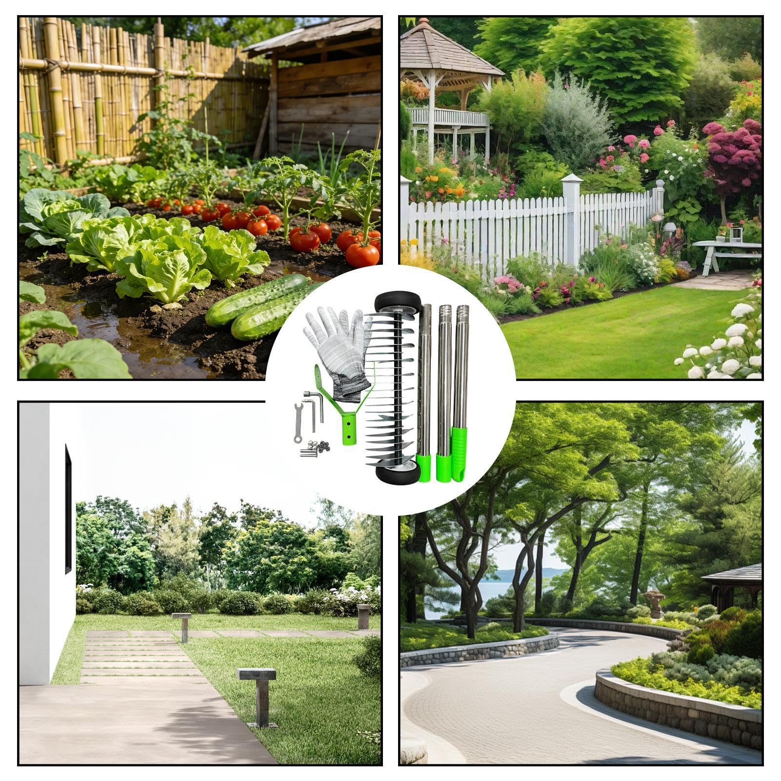Rastrello Scariotatore Manico Regolabile Attrezzatura per Pulizia Giardino | Rastrello Manuale per Rimozione del Feltro da Prato Per Foglie Detriti Cortile Giardino Posteriore Aia Giardinieri Adul