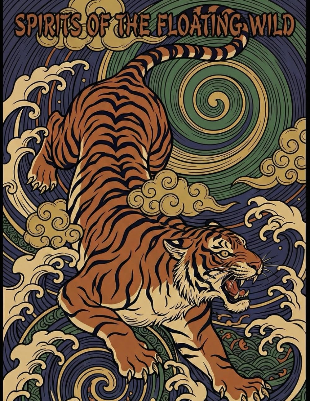 Spirits of the Floating Wild: Color the untamed spirit of Japanese art. (The Floating Spirits Coloring Series)