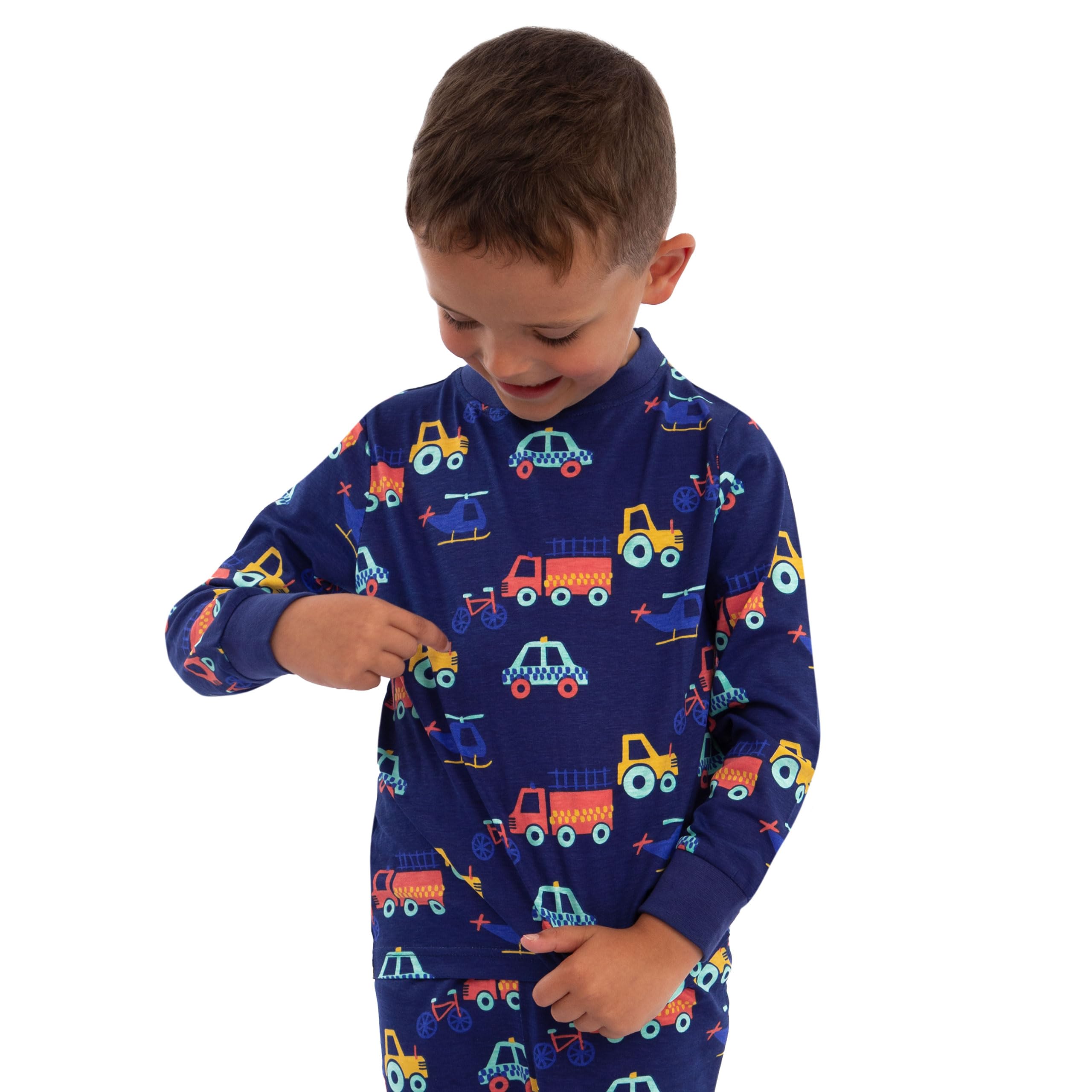 Harry Bear Pigiama Bambino, Pigiama Ragazzo Pacco da 2, Set Pigiami Ragazzo Macchine