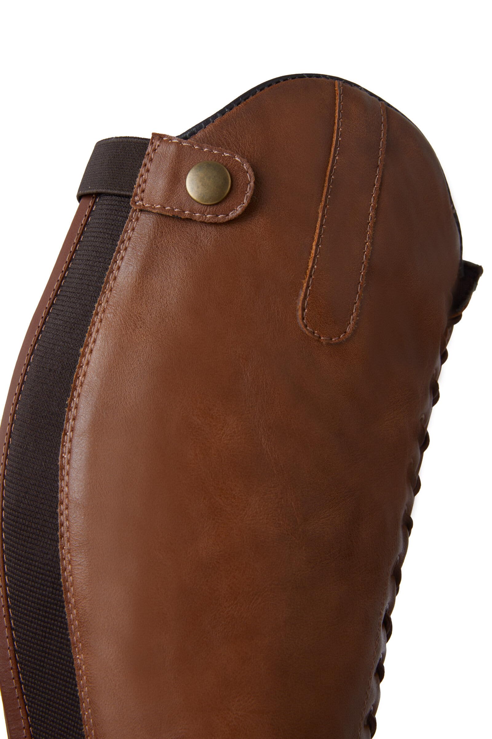 HORZE Damenreitstiefel mit Schnürung – Klassische Leder-Reitstiefel mit Frontschnürung und rückseitigem Reißverschluss, Braun, 37