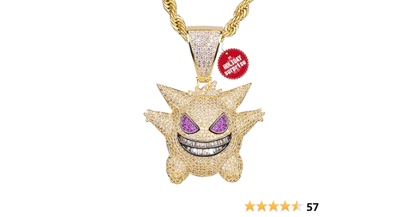 Tsanly Diamond Chain Gengar Chain Pokemon Necklace White Gold Plated With Killy Pendant Ice Out Hip Hop Medallion 24 Rope Chain Storage Case Microfiber Cloth Buy Online At Best Price In Uae Amazon Ae In case you missed it, avianne & co. tsanly diamond chain gengar chain